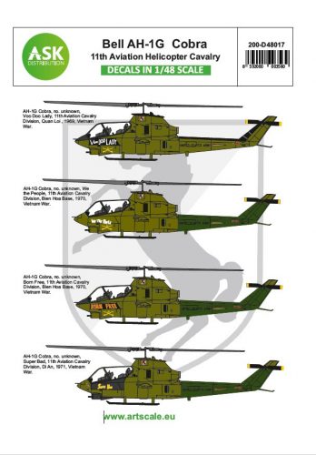 Art Scale - 1/48 Bell AH-1G Cobra 11th Aviation Helicopter Cavalery part 3