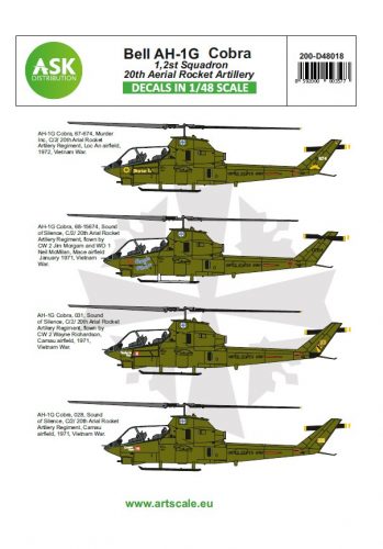 Art Scale - 1/48 Bell AH-1G Cobra 20th Aerial Rocket artilery - part 1