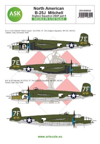 Art Scale - 1/48 B-25J Mitchell part 6 - US Dogface Squadron "Watch Copier" & "Willie", Mediterranean area