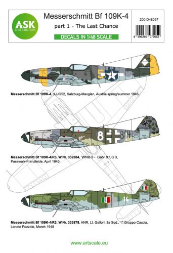 Art Scale - 1/48 Messerschmitt Bf 109K-4 part 1 - "The last chance", captured birds