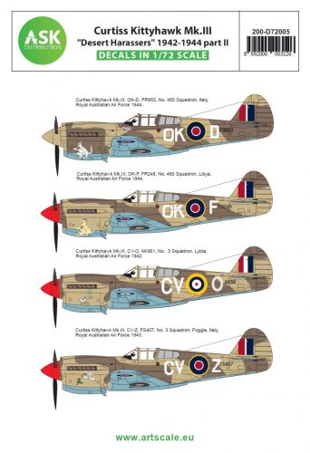 Art Scale - 1/72 Curtiss Kittyhawk Mk.III "Desert Harassers" North Africa / Italy 1942-1944 part II