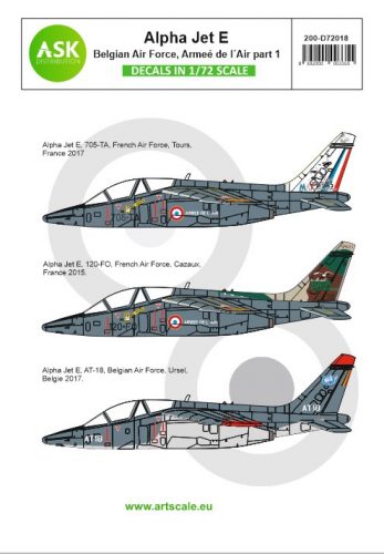 Art Scale - 1/72 Alpha Jet E Belgian AF, Armeé de l'Air part 1