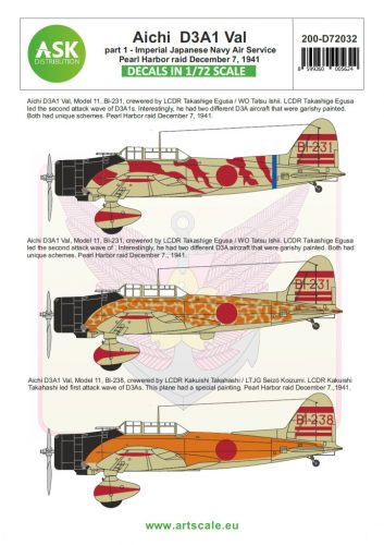 Art Scale - 1/72 Aichi D3A1 Val part 1 - Pearl harbor raid, 7. December 1941