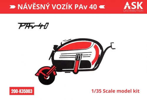 Art Scale - 1/35 Návěsný vozík PAv 40 (trailer) recommended for the Velorex kit