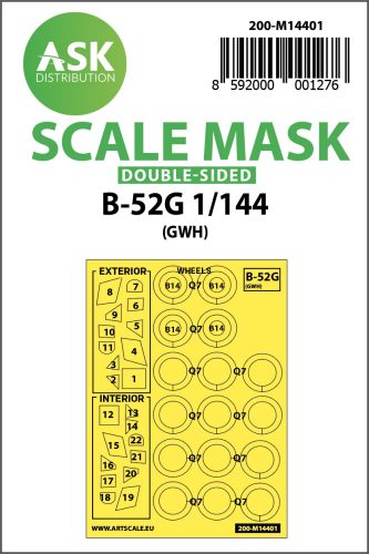 Art Scale - 1/144 B-52G double-sided painting mask for Great Wall Hobby