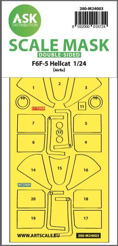 Art Scale - 1/24 F6F-5 Hellcat double-sided express masks for Airfix