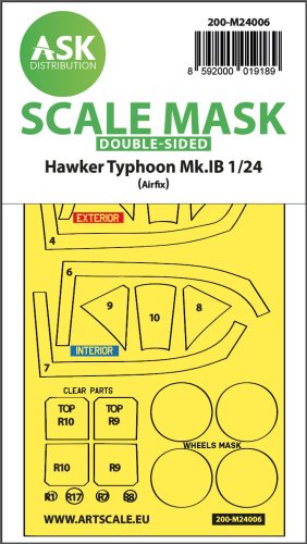 Art Scale - 1/24 Hawker Typhoon Mk.IB double-sided express masks for Airfix