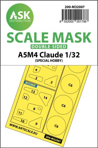 Art Scale - 1/32 A5M4 Claude double-sided express mask for Special Hobby