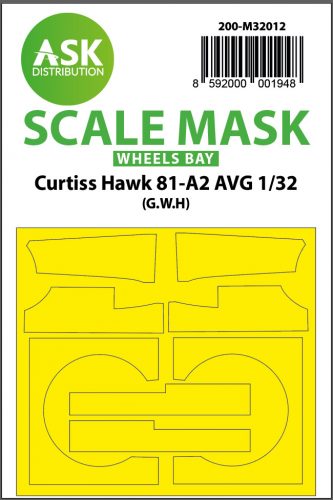 Art Scale - 1/32 Curtiss Hawk 81-A2 AVG wheels bay masks for Great Wall Hobby