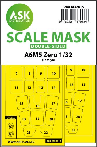 Art Scale - 1/32 A6M5 Zero double-sided express masks for Tamiya