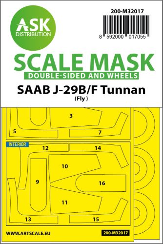 Art Scale - 1/32 SAAB J-29B/F double-sided express masks for Fly