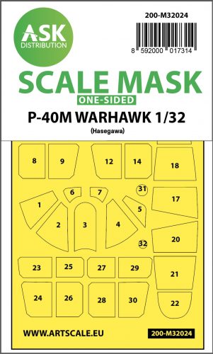 Art Scale - 1/32 P-40M Warhawk one-sided express masks for Hasegawa