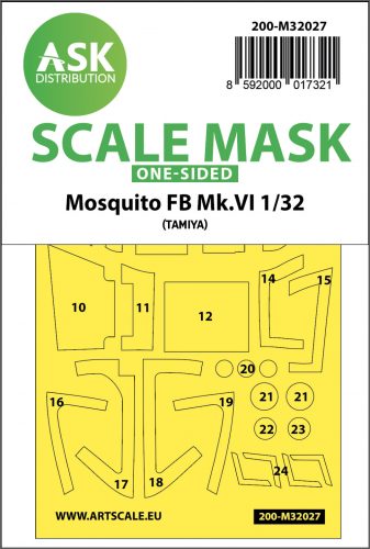 Art Scale - 1/32 Mosquito FB Mk.VI one-sided express masks for Tamiya