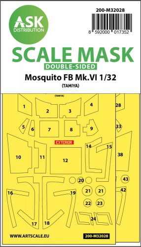 Art Scale - 1/32 Mosquito FB Mk.VI double-sided express masks for Tamiya