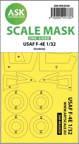 Art Scale - 1/32 USAF F-4E Phantom Viet-Nam war one-sided mask for Academy