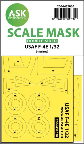 Art Scale - 1/32 USAF F-4E Phantom Viet-Nam war double-sided mask for Academy