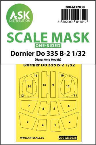 Art Scale - 1/32 Dornier Do 335B-2 one-sided mask for HK Models