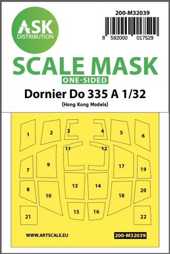 Art Scale - 1/32 Dornier Do 335A one-sided mask for HK Models