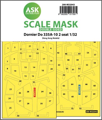 Art Scale - 1/32 Dornier Do 335A-10 two seater double-sided mask for HK Models