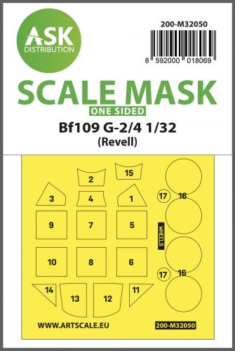 Art Scale - 1/32 Messerschmitt Bf 109G-2/G-4  one-sided express masks for Revell