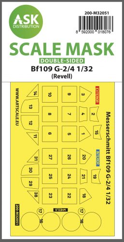 Art Scale - 1/32 Messerschmitt Bf 109G-2/G-4  double-sided express masks for Revell