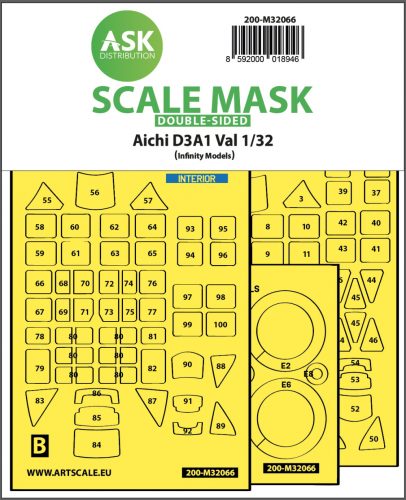 Art Scale - 1/32 Aichi D3A1 Val double-sided express self adhesive mask for Infinity 3206