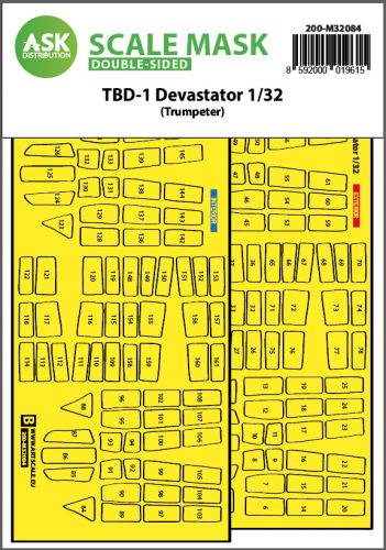 Art Scale - 1/32 TBD-1 Devastator double-sided express fit mask for Trumpeter