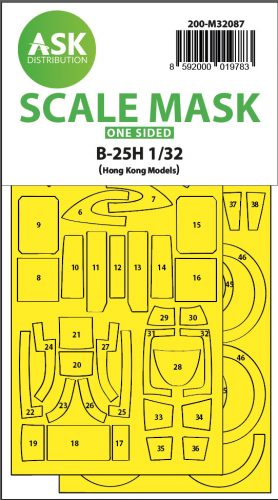 Art Scale - 1/32 B-25H Mitchell one-sided mask for HK Models