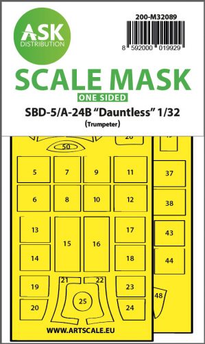 Art Scale - 1/32 SBD-5/A-24B Dauntless one-sided express fit mask for Trumpeter