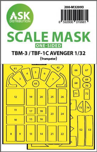 Art Scale - 1/32 TBM-3/TBF-1C one-sided express fit mask for Trumpeter