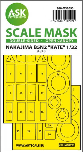 Art Scale - 1/32 B5N2 Kate open canopy - double-sided express mask for Infinity