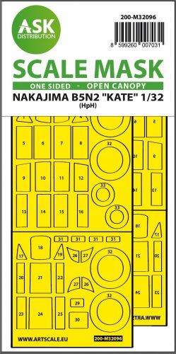 Art Scale - 1/32 B5N2 Kate open canopy - one-sided express mask for Infinity