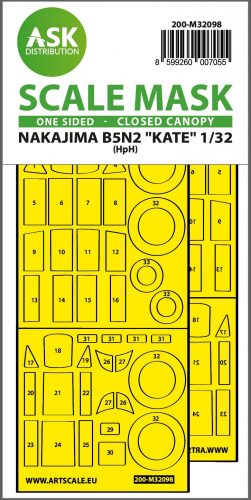 Art Scale - 1/32 B5N2 Kate closed canopy - one-sided express mask for Infinity