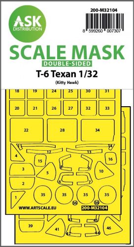 Art Scale - 1/32 T-6 Texan double-sided express fit mask for Kitty Hawk