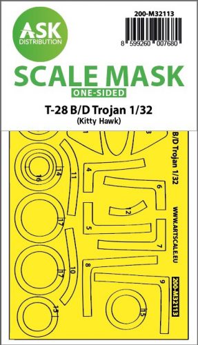 Art Scale - 1/32 28-B/D Trojan one-sided express fit mask for Kitty Hawk