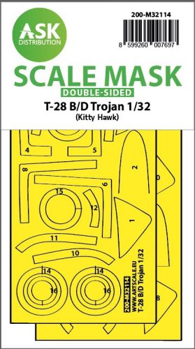 Art Scale - 1/32 28-B/D Trojan double-sided express fit mask for Kitty Hawk