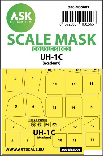 Art Scale - 1/35 UH-1C double-sided painting mask for Academy