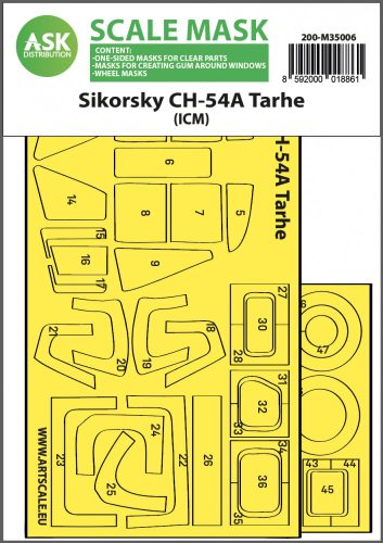 Art Scale - 1/35 Sikorsky CH-54A Tarhe one-sided express fit  mask for ICM