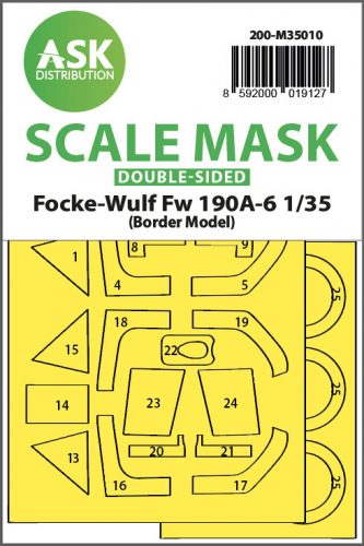 Art Scale - 1/35 Fw 190A-6 double-sided painting mask for Border Model