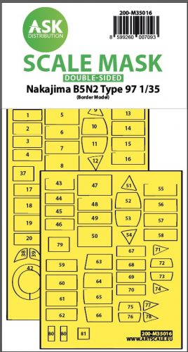 Art Scale - 1/35 Nakajima B5N2 Type 97 double-sided express fit painting mask for Border Model