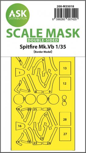 Art Scale - 1/35 Spitfire Mk.Vb double-sided express fit painting mask for Border Model