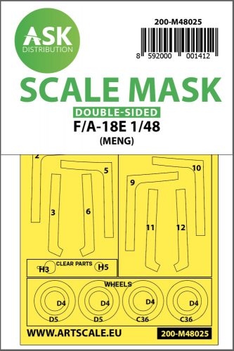 Art Scale - 1/48 F/A-18E double-sided painting mask for Meng