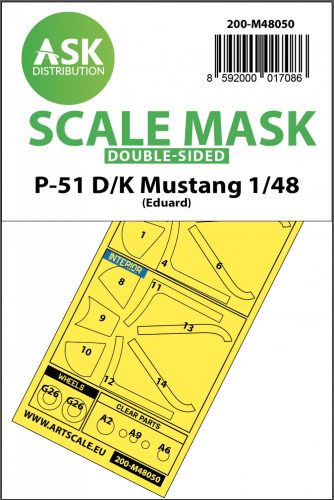 Art Scale - 1/48 P-51D/K Mustang double-sided mask for Eduard