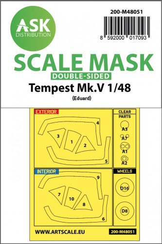 Art Scale - 1/48 Tempest Mk.V double-sided express mask for Eduard