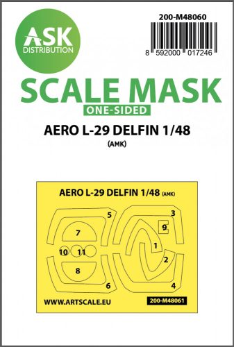 Art Scale - 1/48 AERO L-29 DELFIN one-sided express mask for AMK