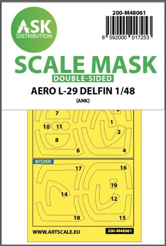 Art Scale - 1/48 AERO L-29 DELFIN double-sided express mask for AMK