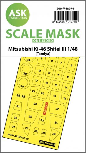 Art Scale - 1/48 Mitsubishi Ki-46 Shitei III  one-sided mask for Tamiya