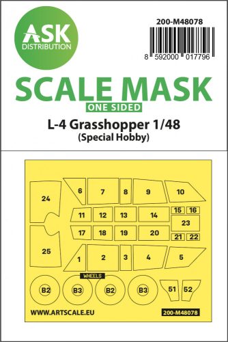 Art Scale - 1/48 L-4 Grasshopper one-sided self-adhesive mask for Special Hobby