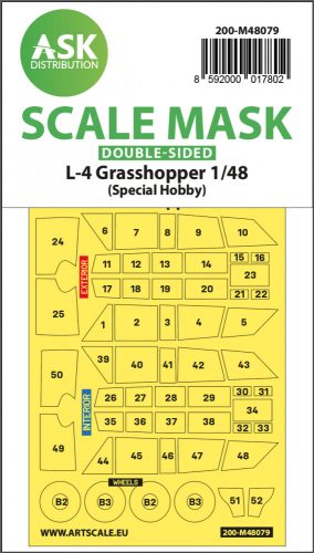 Art Scale - 1/48 L-4 Grasshopper double-sided self-adhesive mask for Special Hobby