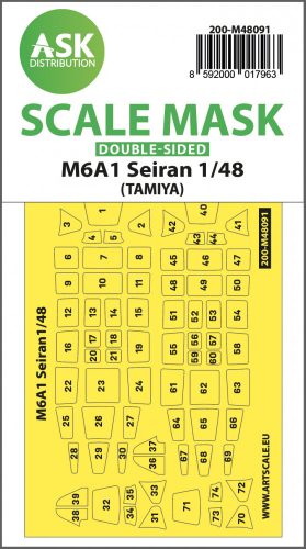 Art Scale - 1/48 M6A1 Seiran double-sided mask self-adhesive pre-cutted for Tamiya